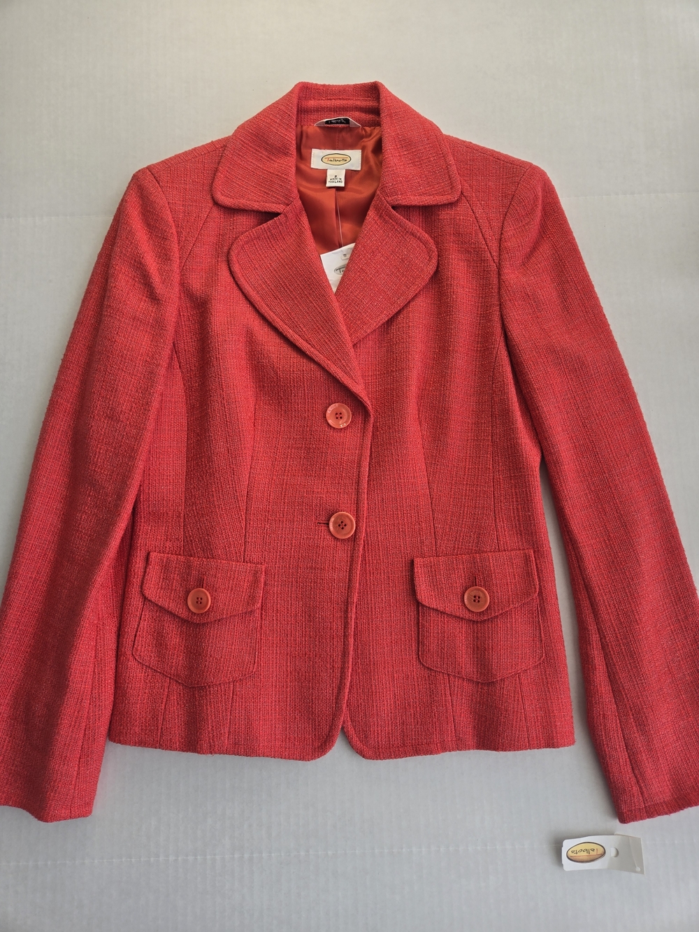 Talbots Vintage Red Textured Blazer Jacket - Size 2 - NWT